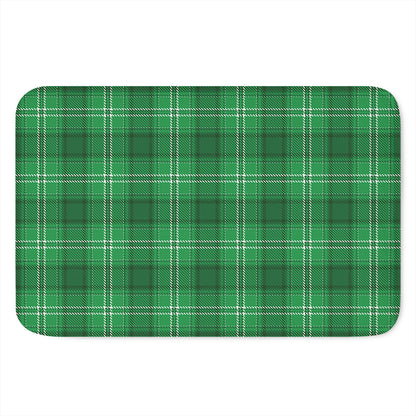 Saint Patrick's Day Tartan Print Indoor Door Mat
