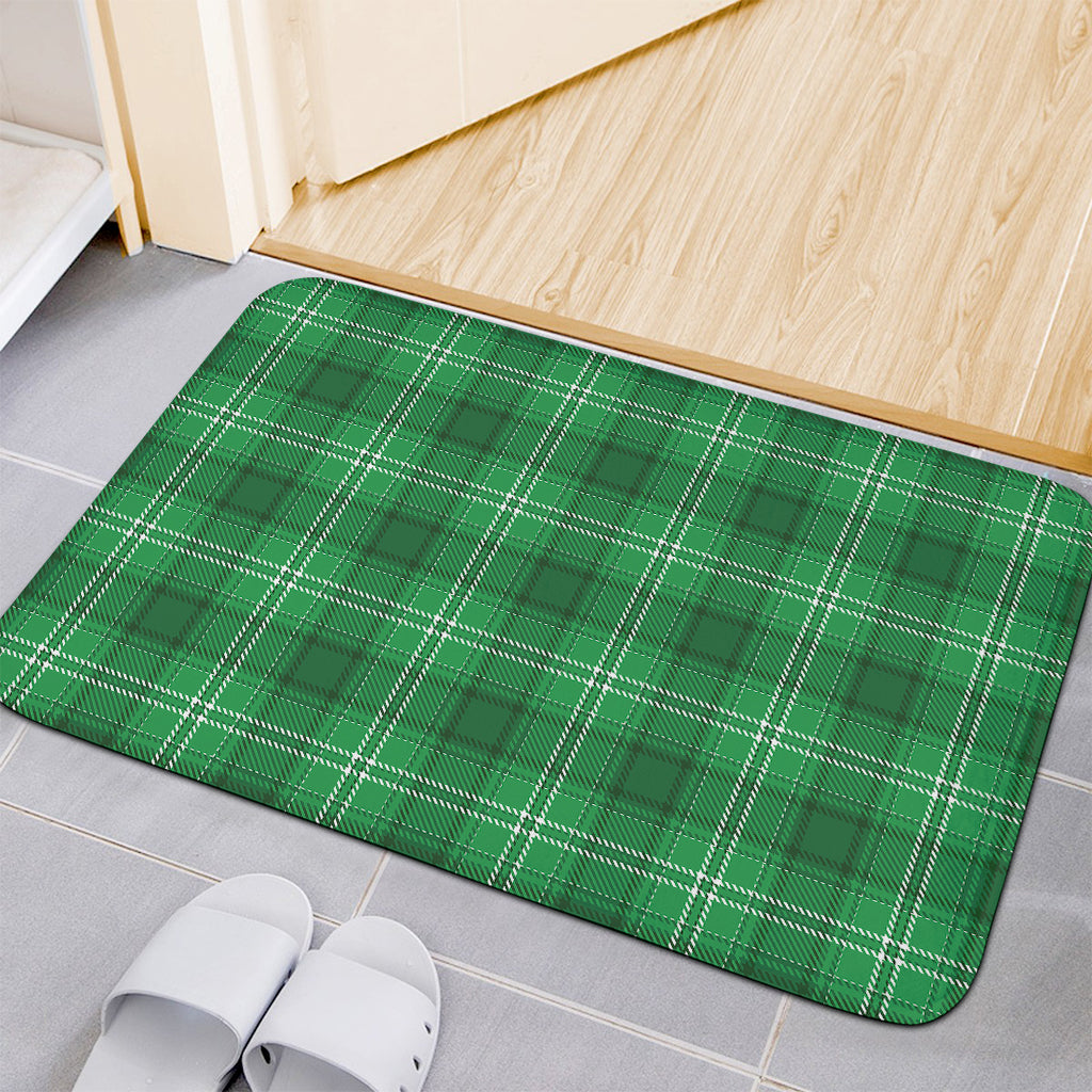 Saint Patrick's Day Tartan Print Indoor Door Mat