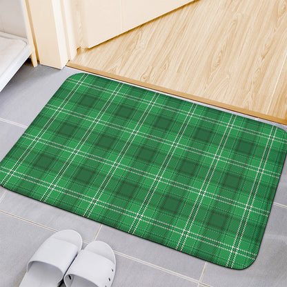 Saint Patrick's Day Tartan Print Indoor Door Mat