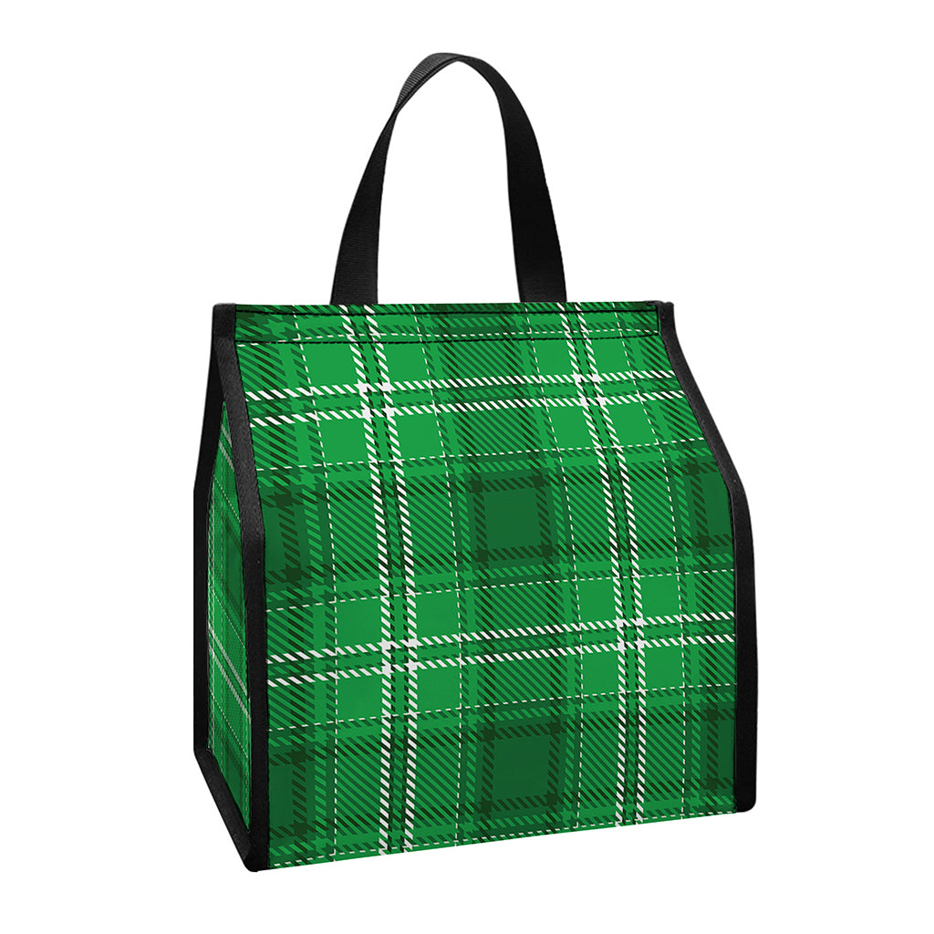 Saint Patrick's Day Tartan Print Insulated Lunch Tote