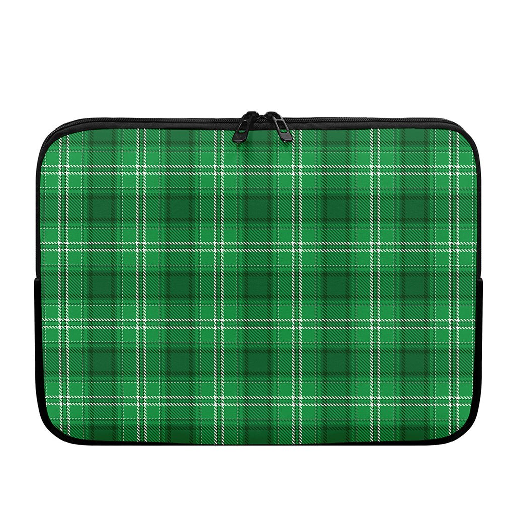 Saint Patrick's Day Tartan Print Laptop Sleeve