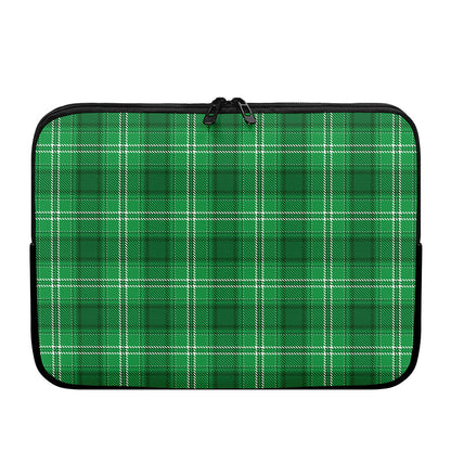Saint Patrick's Day Tartan Print Laptop Sleeve