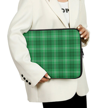 Saint Patrick's Day Tartan Print Laptop Sleeve
