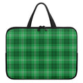 Saint Patrick's Day Tartan Print Laptop Sleeve With Handle