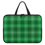 Saint Patrick's Day Tartan Print Laptop Sleeve With Handle