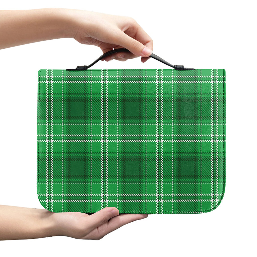 Saint Patrick's Day Tartan Print Leather Bible Cover
