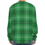 Saint Patrick's Day Tartan Print Long Sleeve Baseball Jersey