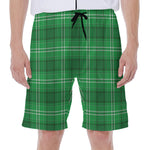 Saint Patrick's Day Tartan Print Men's Beach Shorts