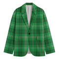 Saint Patrick's Day Tartan Print Men's Blazer