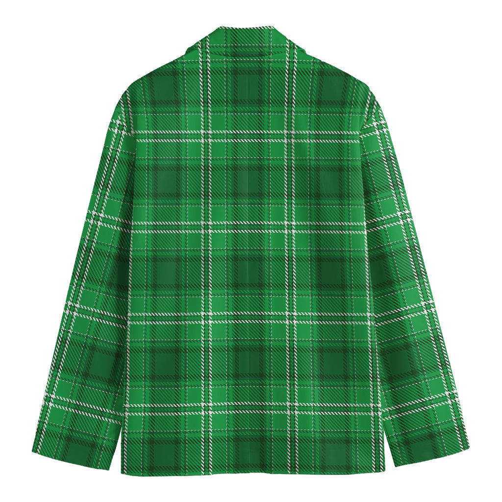 Saint Patrick's Day Tartan Print Men's Blazer
