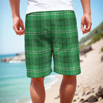 Saint Patrick's Day Tartan Print Men's Cargo Shorts