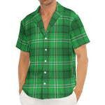 Saint Patrick's Day Tartan Print Men's Deep V-Neck Shirt