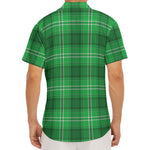 Saint Patrick's Day Tartan Print Men's Deep V-Neck Shirt