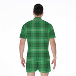 Saint Patrick's Day Tartan Print Men's Rompers