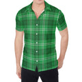 Saint Patrick's Day Tartan Print Men's Shirt