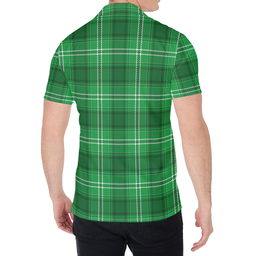 Saint Patrick's Day Tartan Print Men's Shirt