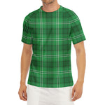 Saint Patrick's Day Tartan Print Men's Short Sleeve Rash Guard