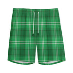 Saint Patrick's Day Tartan Print Men's Sports Shorts