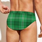 Saint Patrick's Day Tartan Print Men's Swim Briefs