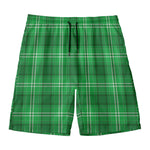 Saint Patrick's Day Tartan Print Men's Swim Trunks