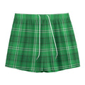 Saint Patrick's Day Tartan Print Mesh Shorts