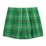 Saint Patrick's Day Tartan Print Mesh Shorts