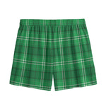 Saint Patrick's Day Tartan Print Mesh Shorts