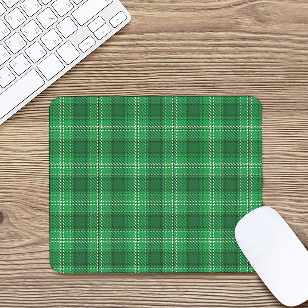 Saint Patrick's Day Tartan Print Mouse Pad