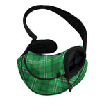Saint Patrick's Day Tartan Print Pet Sling Carrier