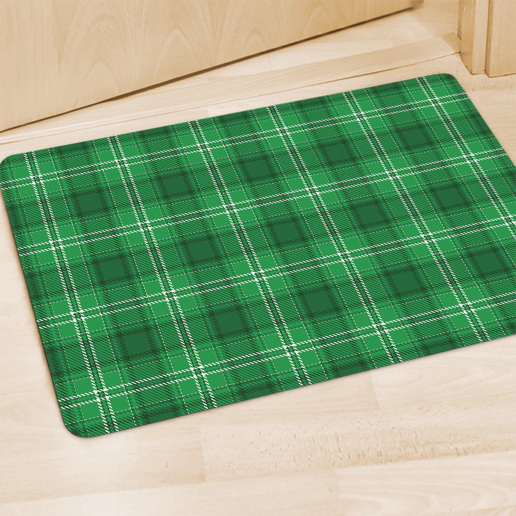 Saint Patrick's Day Tartan Print Polyester Doormat