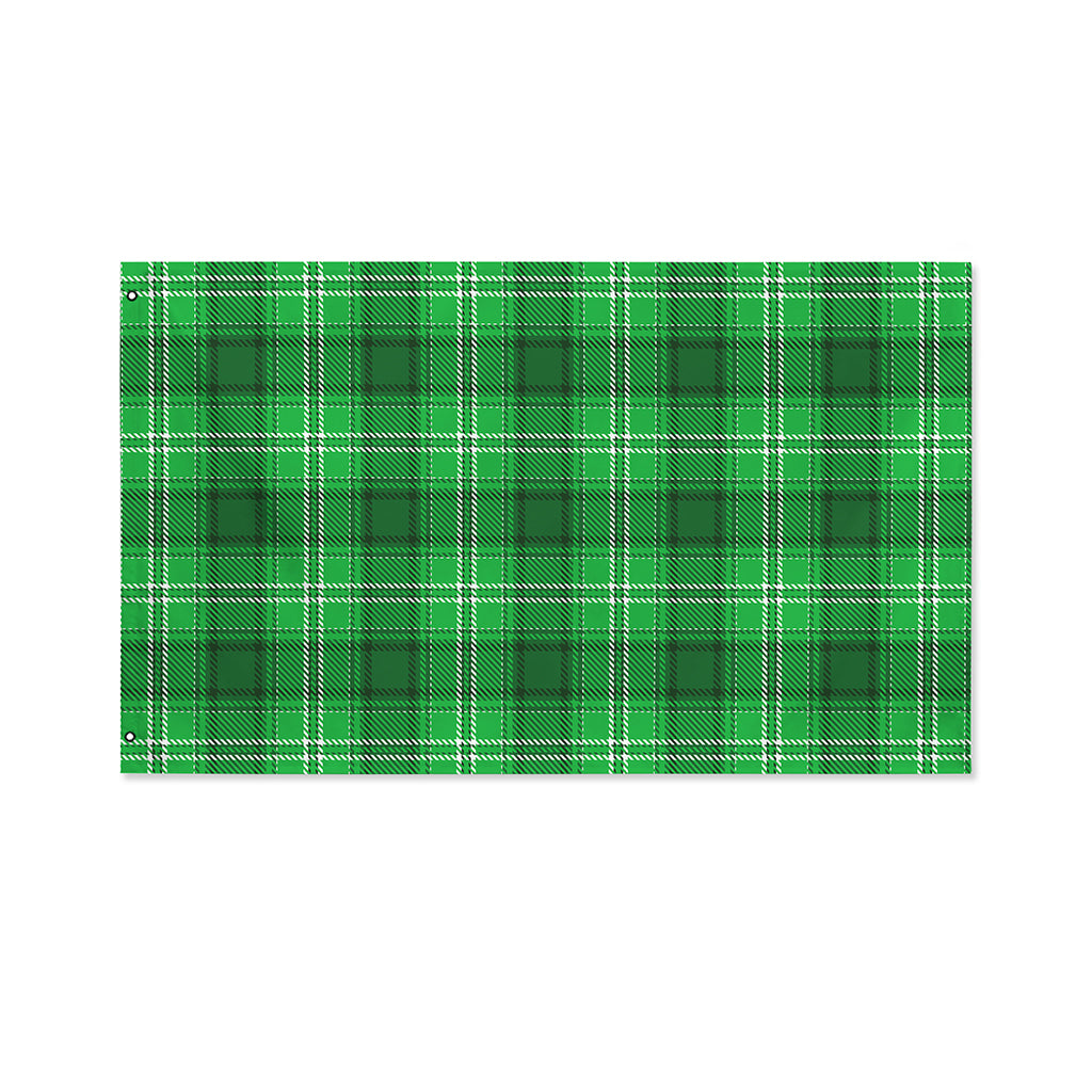 Saint Patrick's Day Tartan Print Polyester Flag