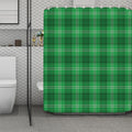 Saint Patrick's Day Tartan Print Polyester Shower Curtain