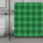 Saint Patrick's Day Tartan Print Polyester Shower Curtain