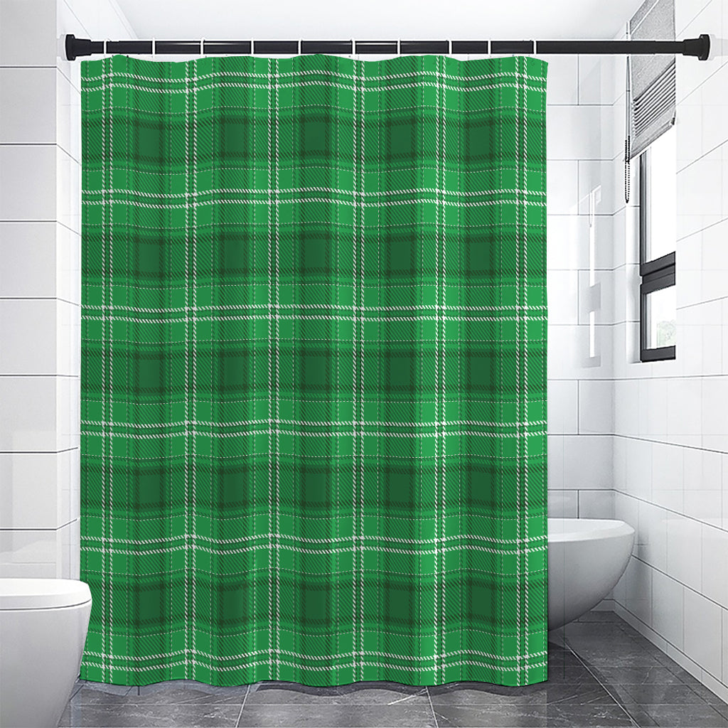 Saint Patrick's Day Tartan Print Premium Shower Curtain