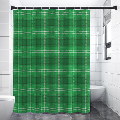 Saint Patrick's Day Tartan Print Premium Shower Curtain