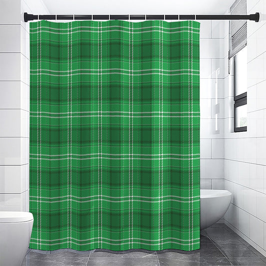 Saint Patrick's Day Tartan Print Premium Shower Curtain