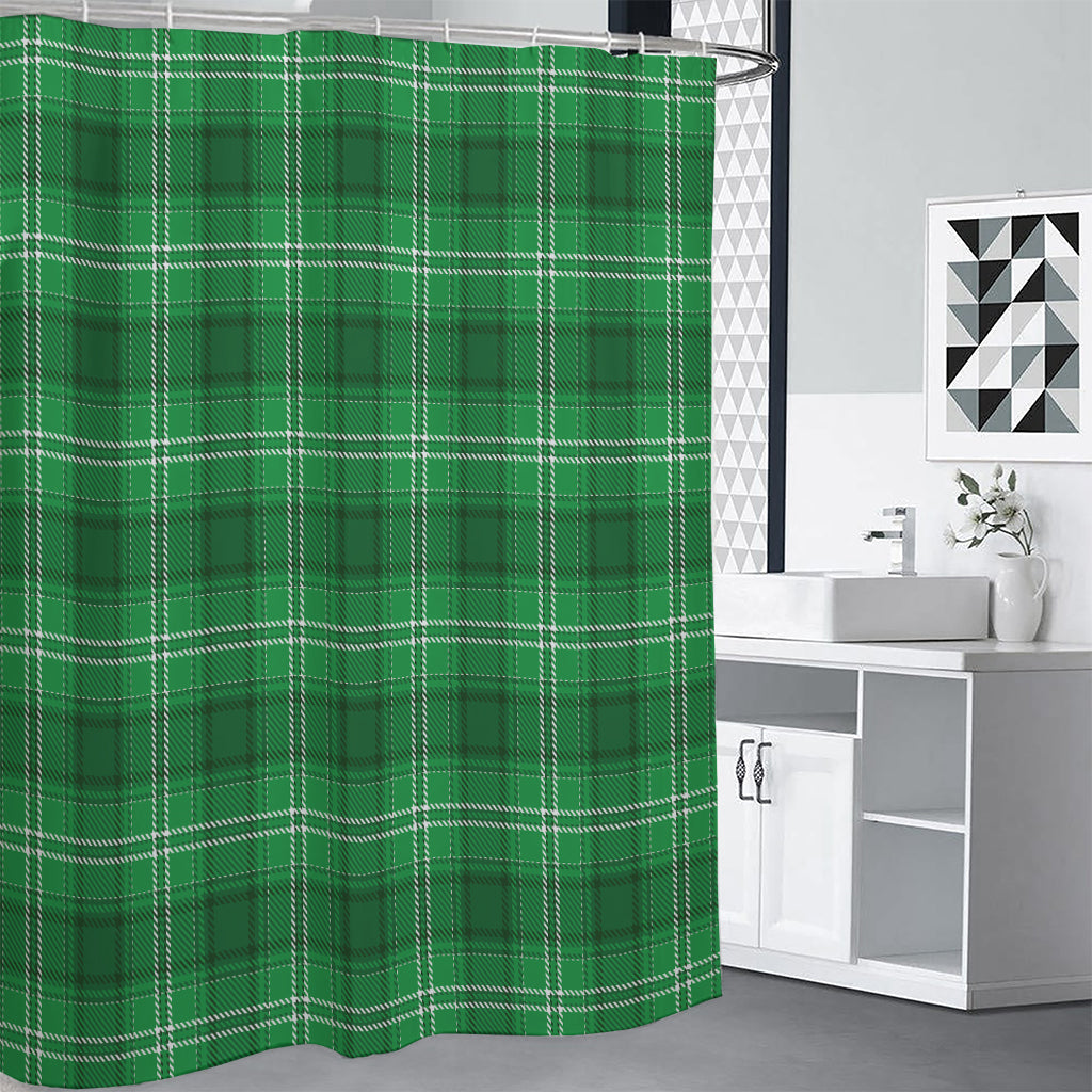 Saint Patrick's Day Tartan Print Premium Shower Curtain