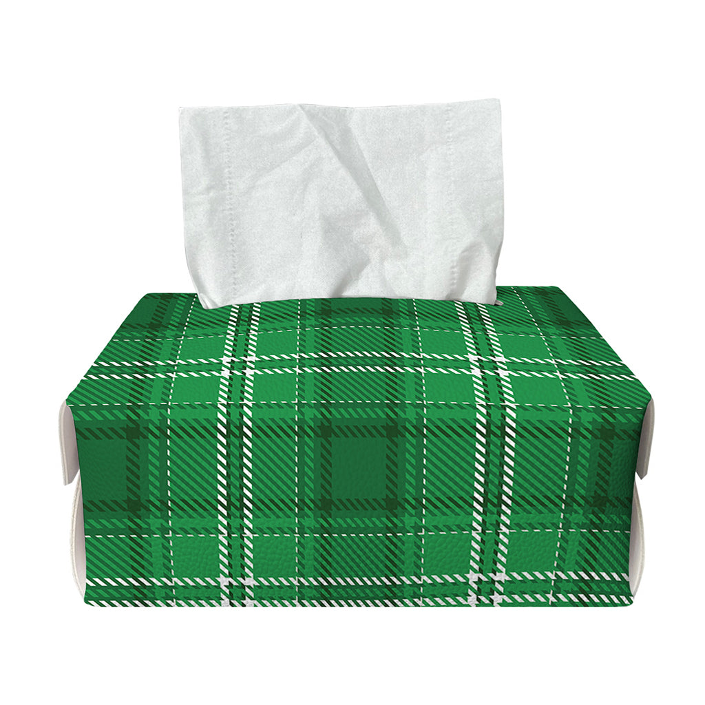 Saint Patrick's Day Tartan Print Rectangle Tissue Box Cover