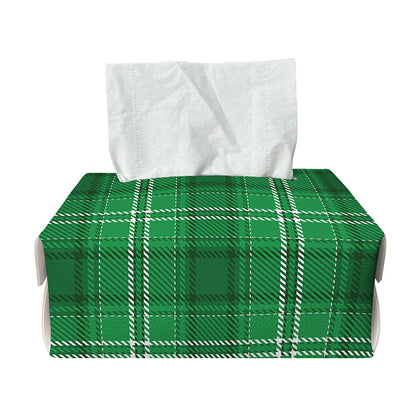 Saint Patrick's Day Tartan Print Rectangle Tissue Box Cover