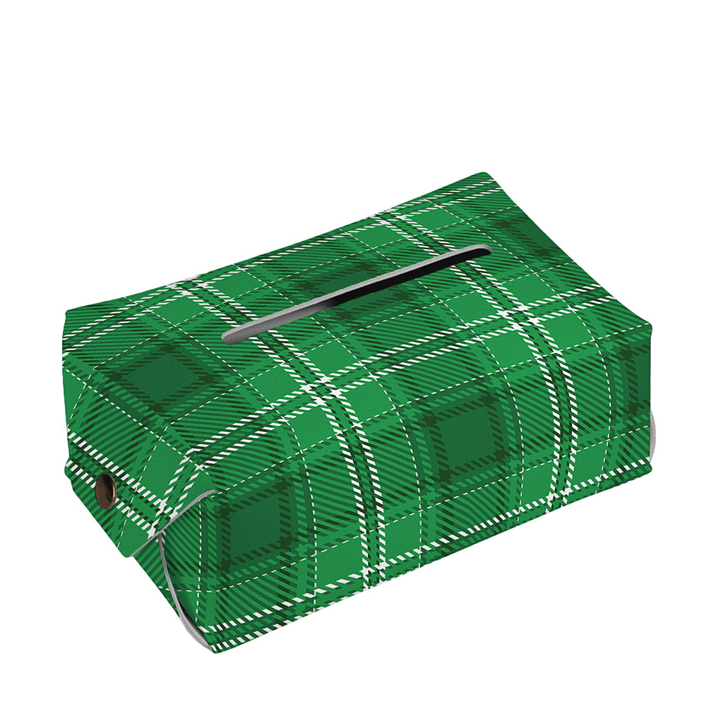 Saint Patrick's Day Tartan Print Rectangle Tissue Box Cover