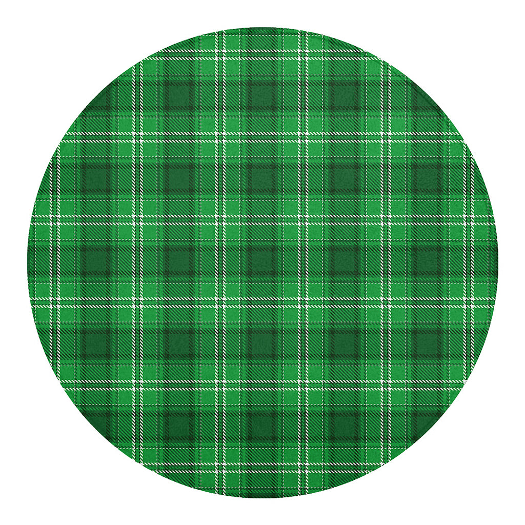 Saint Patrick's Day Tartan Print Round Blanket