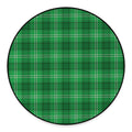 Saint Patrick's Day Tartan Print Round Floor Mat