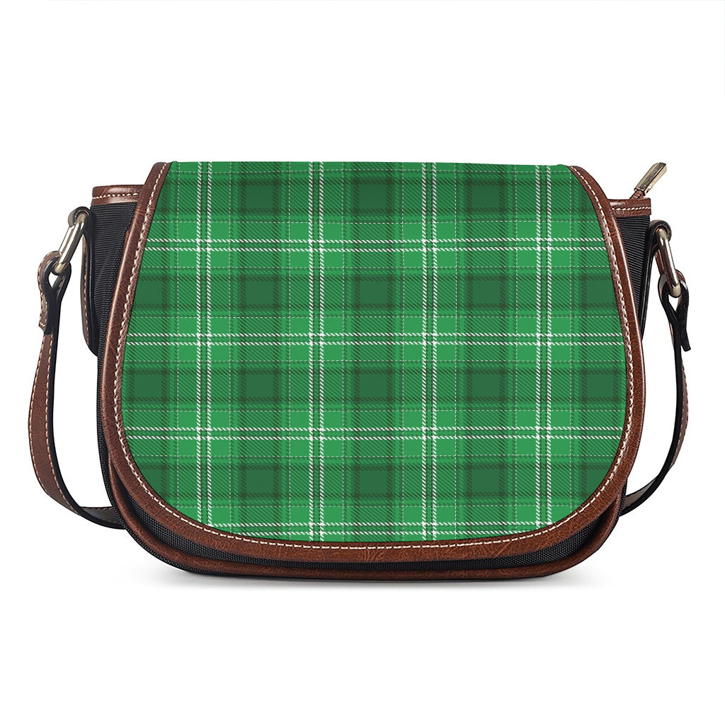 Saint Patrick's Day Tartan Print Saddle Bag