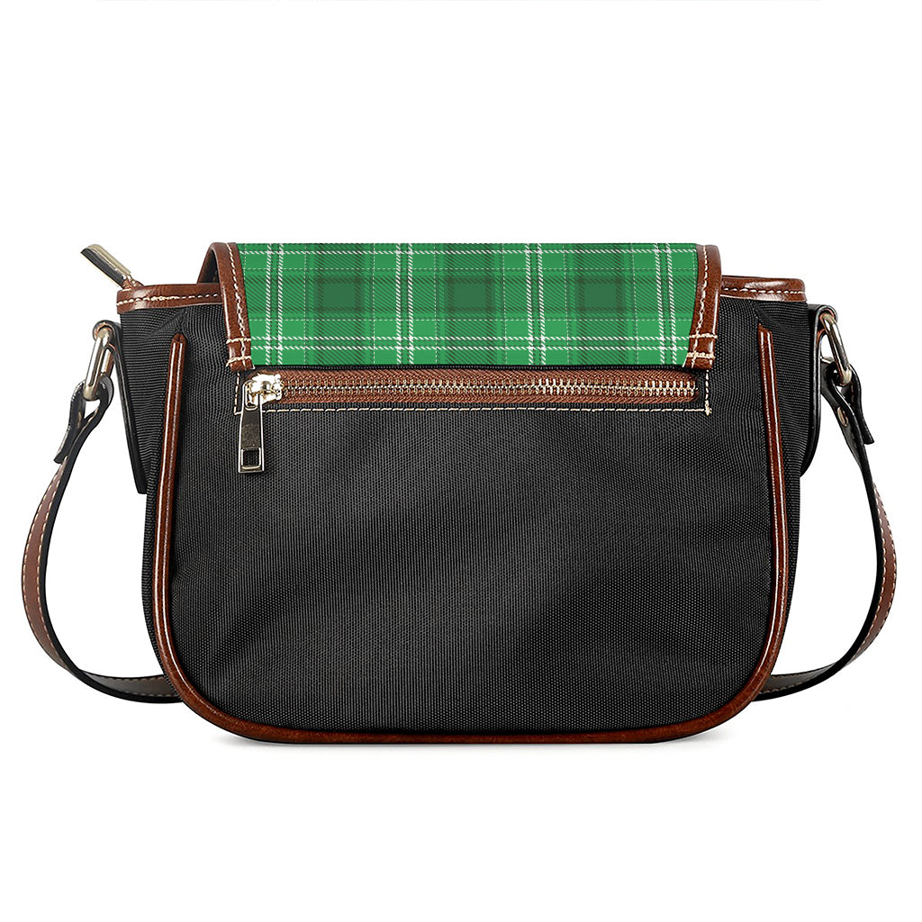 Saint Patrick's Day Tartan Print Saddle Bag