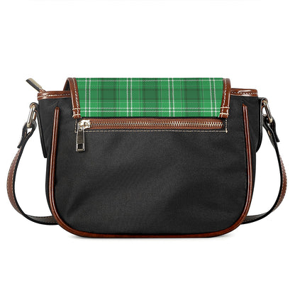 Saint Patrick's Day Tartan Print Saddle Bag
