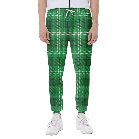 Saint Patrick's Day Tartan Print Scuba Joggers