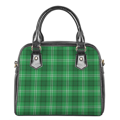 Saint Patrick's Day Tartan Print Shoulder Handbag
