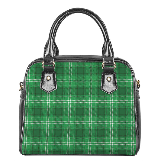 Saint Patrick's Day Tartan Print Shoulder Handbag
