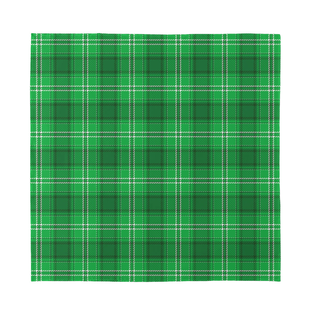 Saint Patrick's Day Tartan Print Silk Bandana