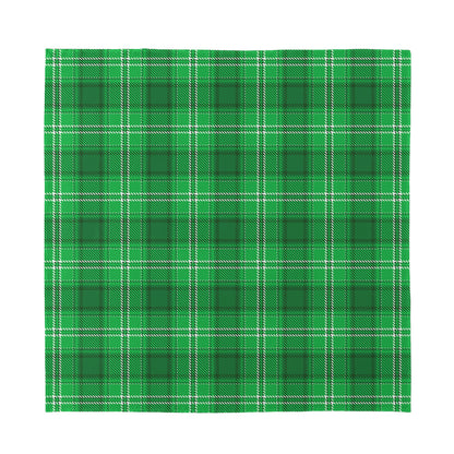 Saint Patrick's Day Tartan Print Silk Bandana